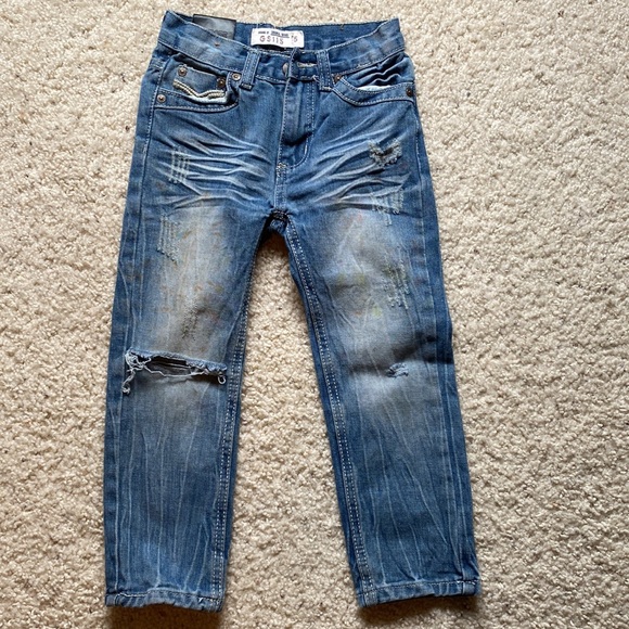Boys Size 5 Destructed Denim Jeans - Picture 1 of 8